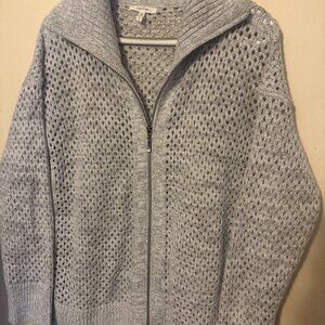 Maurices grey zip up sweater Size. Large. Like new!